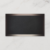ブラックレザーテクスチャ | クラシック縁ど 名刺 (裏面)
