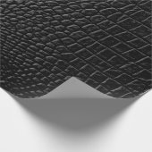 ブラックレザーテクスチャ ラッピングペーパー (角)