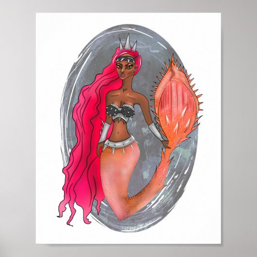 ブラックレザーバラ金ゴールド戦士プリンセスマーメイド ポスター (正面)