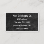 ブラックレザービジネスフォトカード 名刺 (裏面)