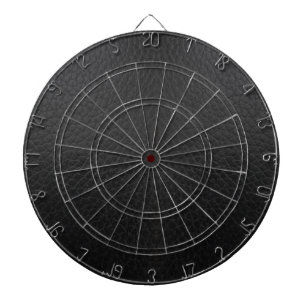 ブラックレザーフェイクテクスチャープリント ダーツボード