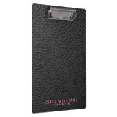 ブラックレザーフェイクプリントヴィンテージルック クリップボード (右)