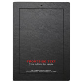 ブラックレザーフェイクヴィンテージテクスチャ クリップボード (裏面)