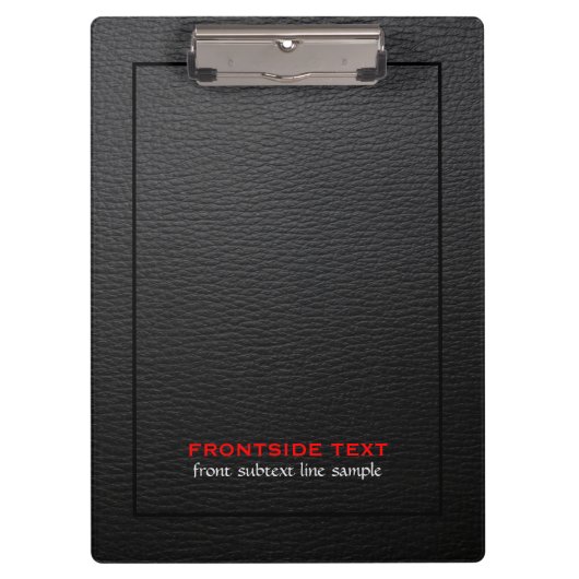 ブラックレザーフェイクヴィンテージテクスチャ クリップボード (正面)