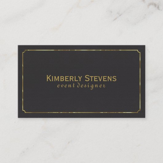 ブラックレザーフェイクヴィンテージルック 名刺 (正面)