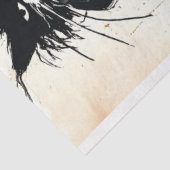 ブラックレザーブーツ猫ファッショナブルなデコパージュ 薄葉紙 (詳細)