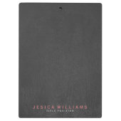 ブラックレザープリント クリップボード (裏面)