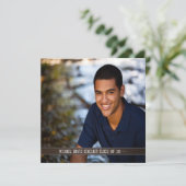 ブラックレザーボーイズ写真卒業発表 招待状 (スタンド正面)