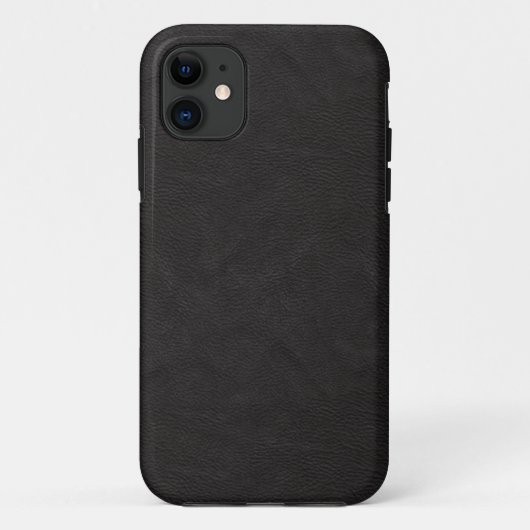 ブラックレザーマットデザイン Case-Mate iPhoneケース (裏面)