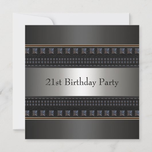 ブラックレザーマン21st誕生日パーティー 招待状 (正面)
