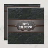 ブラックレザーマン30th誕生日パーティー 招待状 (正面/裏面)