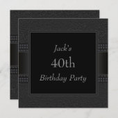 ブラックレザーマン40th誕生日パーティー 招待状 (正面/裏面)