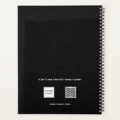 ブラックレザーモノグラムイニシャル2026 プランナー手帳 (裏面)