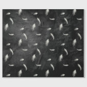 ブラックレザーラッピング紙 ラッピングペーパー (フラット)