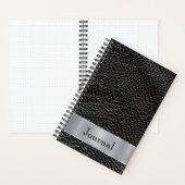 ブラックレザールックジャーナル ノートブック (内側)