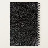 ブラックレザールックジャーナル ノートブック (裏面)