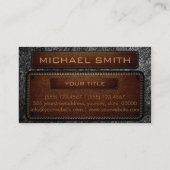 ブラックレザールックブラウンモノグラム 名刺 (裏面)