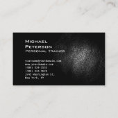 ブラックレザー効果フィットネススポーツ名刺 名刺 (裏面)