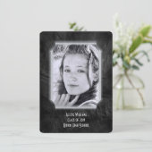 ブラックレザー卒業招待状 招待状 (スタンド正面)