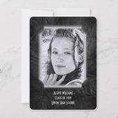 ブラックレザー卒業招待状 招待状 (正面)