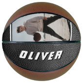 ブラックレザー名文字フォトバスケットボール バスケットボール (正面)