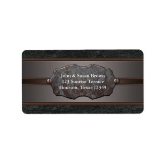 ブラックレザー堅牢な西グランジ住所 シール