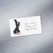 ブラックレザー大腿高ブーツサンダー_コーブ マグネット名刺 (インサイチュ)