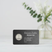 ブラックレザー弁護士名刺 名刺 (スタンド正面)