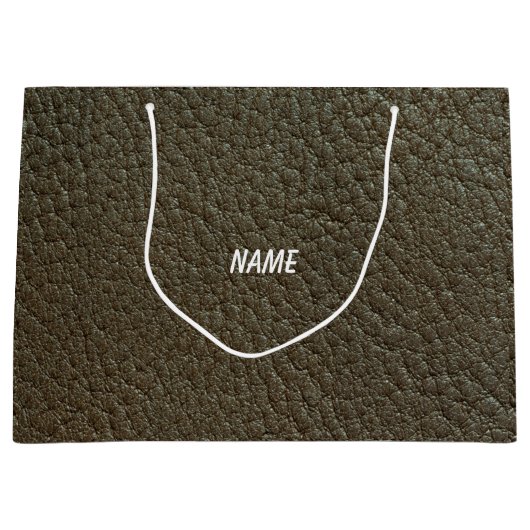 ブラックレザー抱き枕 ラージペーパーバッグ (正面)