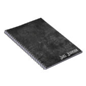 ブラックレザー抽象芸術(名前) ノートブック (右側)