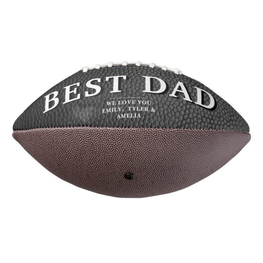 ブラックレザー最高のプリントパパ父の日写真 アメリカンフットボール (回転270)