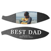 ブラックレザー最高のプリントパパ父の日写真 バスケットボール (パネル)