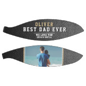 ブラックレザー最高のプリントパパ父の日写真 バスケットボール (パネル)