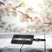 ブラックレザー模造カタツムシキン模様カスタム ラゲッジタグ