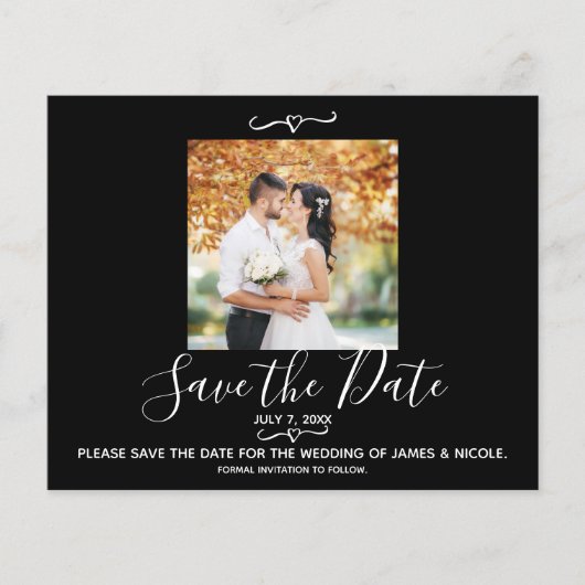 ブラックレザー結婚バイクの写真日付を保存 (正面)