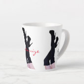 ブラックレザー腿 – ハイブーツThunder_Cove カフェラテマグ (右アングル)