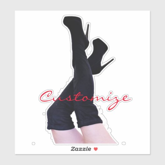 ブラックレザー腿 – ハイブーツThunder_Cove シール (シート)