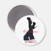 ブラックレザー腿 – ハイブーツThunder_Cove マグネット (正面/裏面)