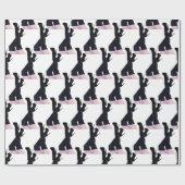 ブラックレザー腿 – ハイブーツThunder_Cove ラッピングペーパー (フラット)