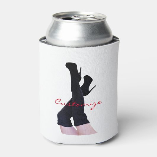 ブラックレザー腿 – ハイブーツThunder_Cove 缶クーラー (缶正面)