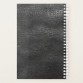 ブラックレザー金ゴールドモノグラムのイニシャル名2024 プランナー手帳 (裏面)