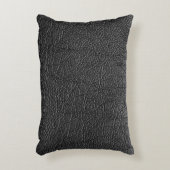 ブラックレザー：シームレスなクローズアップのテクスチャ。 アクセントクッション (正面(垂直))