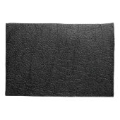 ブラックレザー：シームレスなクローズアップのテクスチャ。 枕カバー (裏面)