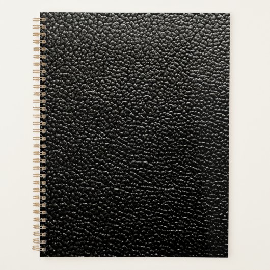 ブラックレザー プランナー手帳 (正面)