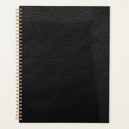 ブラックレザー プランナー手帳 (正面)