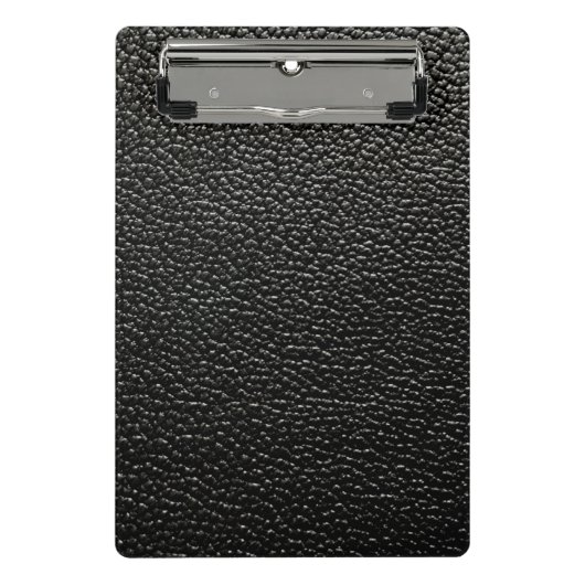 ブラックレザー ミニクリップボード (正面)