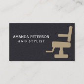 ブラックレザー |理容師サロン椅子 名刺 (正面)