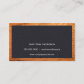 ブラックレザー | 理容師店 | フレーム入りにしましょう 名刺 (裏面)