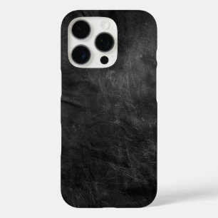 ブラックレザー iPhone 16 PROケース