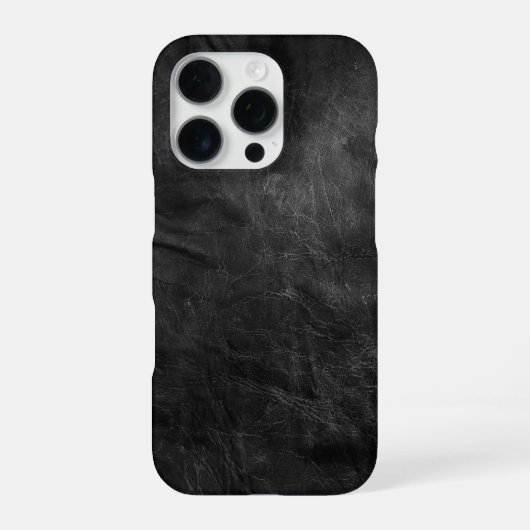 ブラックレザー iPhoneケース (裏面)